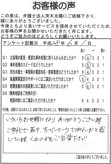 いろいろお世話になりありがとうございます。ご多忙で、若干オーバーワークではないかと感じています。くれぐれもご自愛下さい。