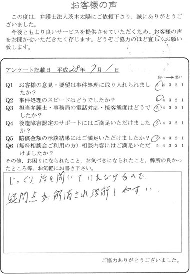 じっくり話を聞いていただけるので、疑問点が解消され理解しやすい。